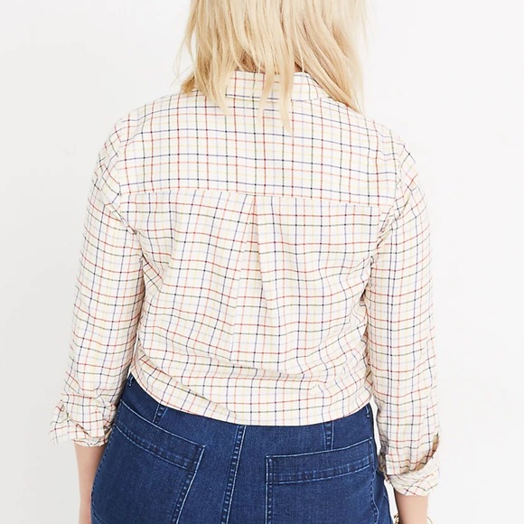 Madewell button down tie front top size small - Picture 7 of 10